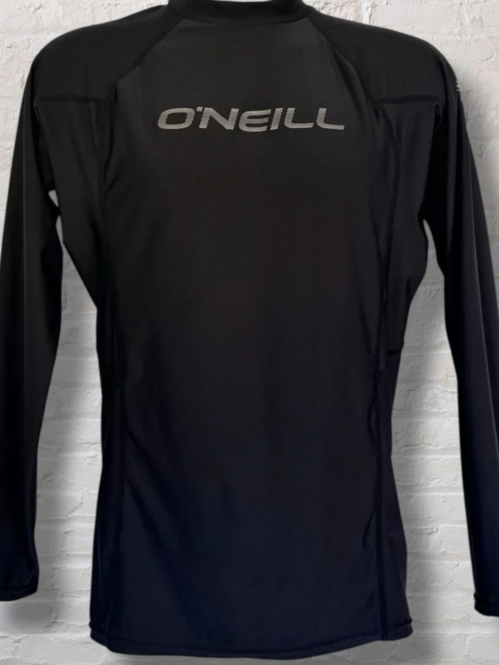 O’Neill Men’s XL Long Sleeve Rash Guard Black UPF Surf Swim Slim Fit